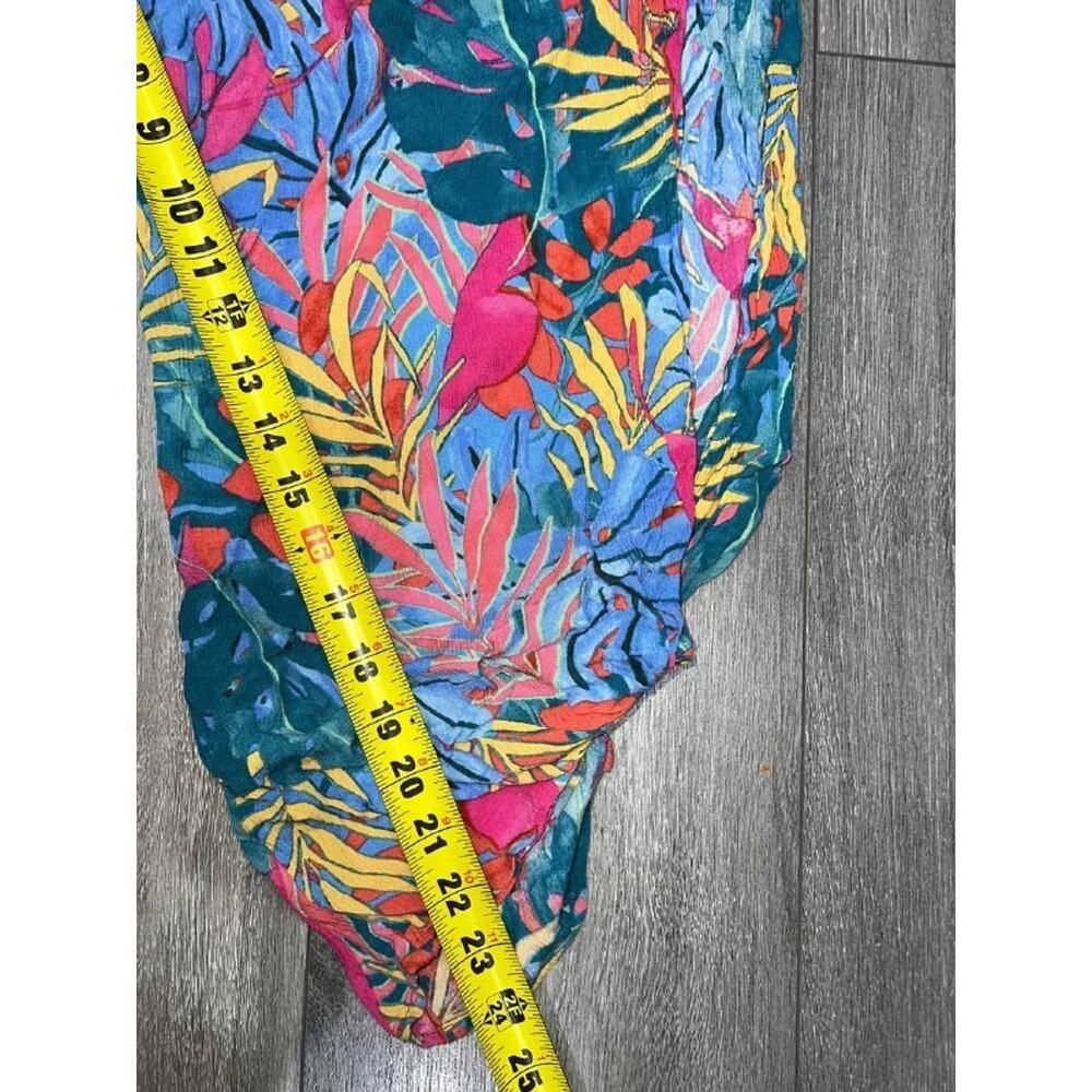 Kona Sol Women’s Multi Color Tropical beach Print Pants Large A005630 - Picture 6 of 8